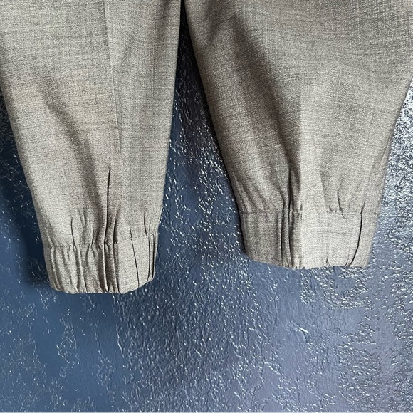 Theory Gavran Submit Grey Wool Blend Trousers - Picture 4 of 7